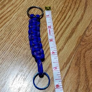 Blue Paracord Keychain